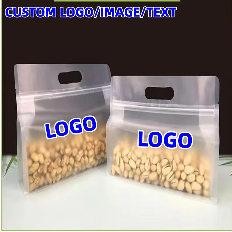 Food Day Snacks - 50PCS Frosted 3D Stand Up Ziplock