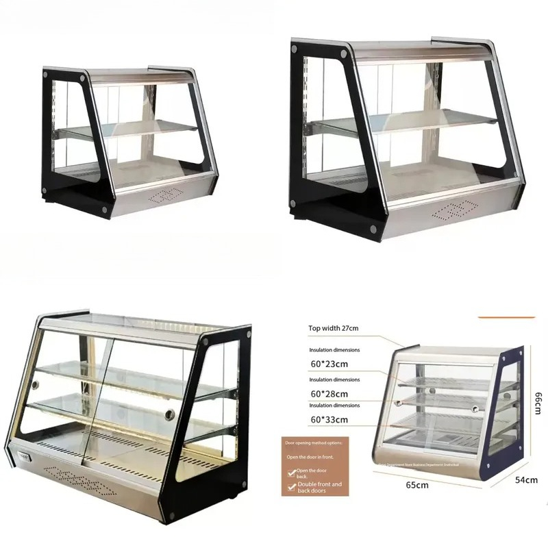 Snacks Food Warmer - Commercial Glass Food Heating Display Cabinet