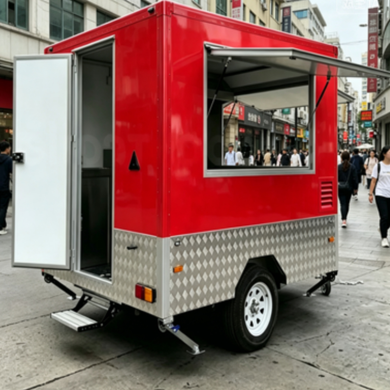 Fast Food With Snacks - Fast Food Mobile Kitchen Consession Trailers