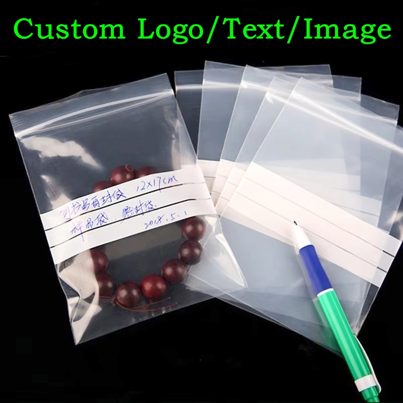 Food Day Snacks - 200PCS PE Clear Plastic Writing Ziplock