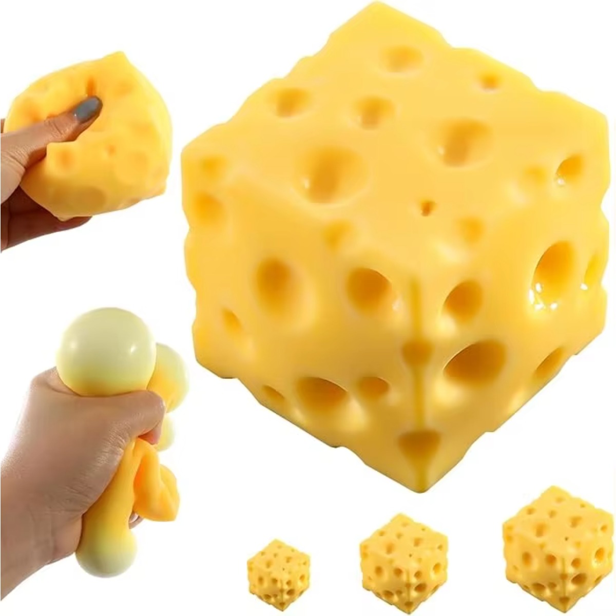 Food & Snacks Coloring Book Bold & Easy Designs For Adults And Kids Bold & Easy Coloring Books - Cheese Stress Ball Squishy Toy Soft