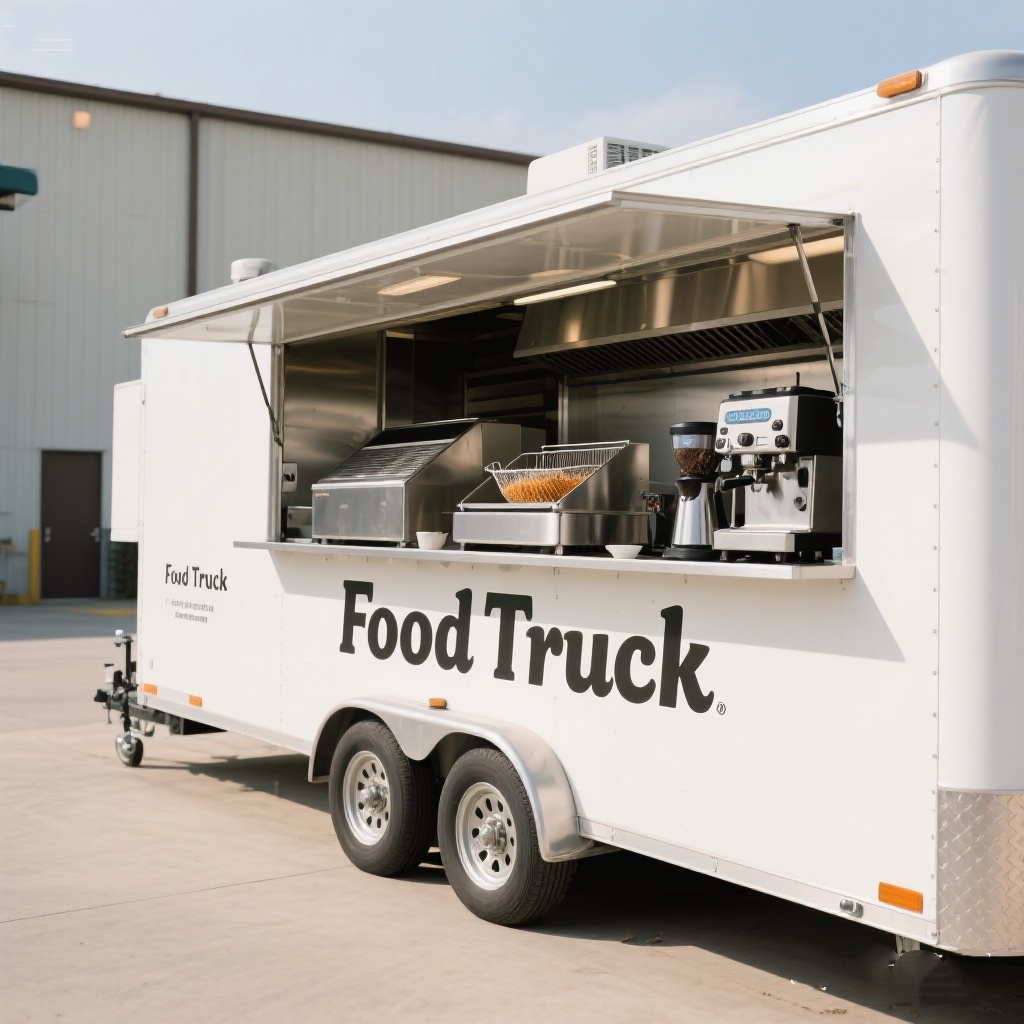 Fast Food With Snacks - Mobile Food Truck With Full Kitchen