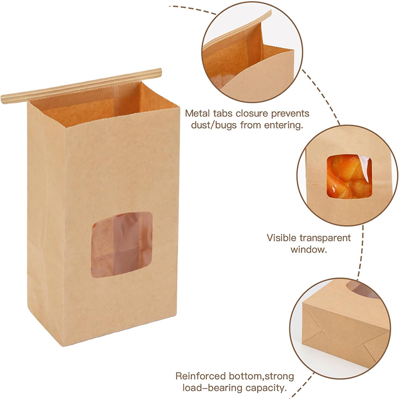 10Pcs Bakery Bags, Window Seal - Food Day Snacks ulasan dan harga