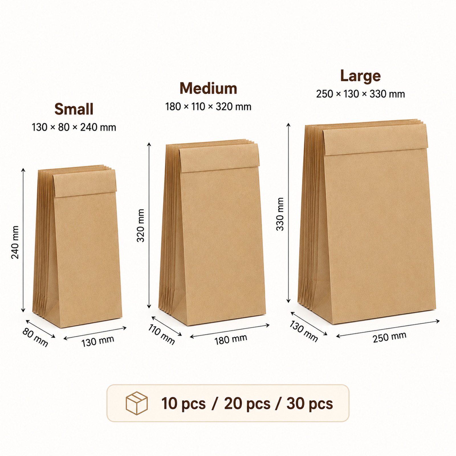 10-30Pcs Eco-Friendly Kraft Br - Food Day Snacks ulasan dan harga