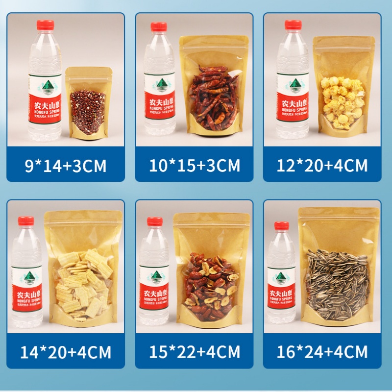 100PCS Clear Front Stand Up Kr - Food Day Snacks ulasan dan harga