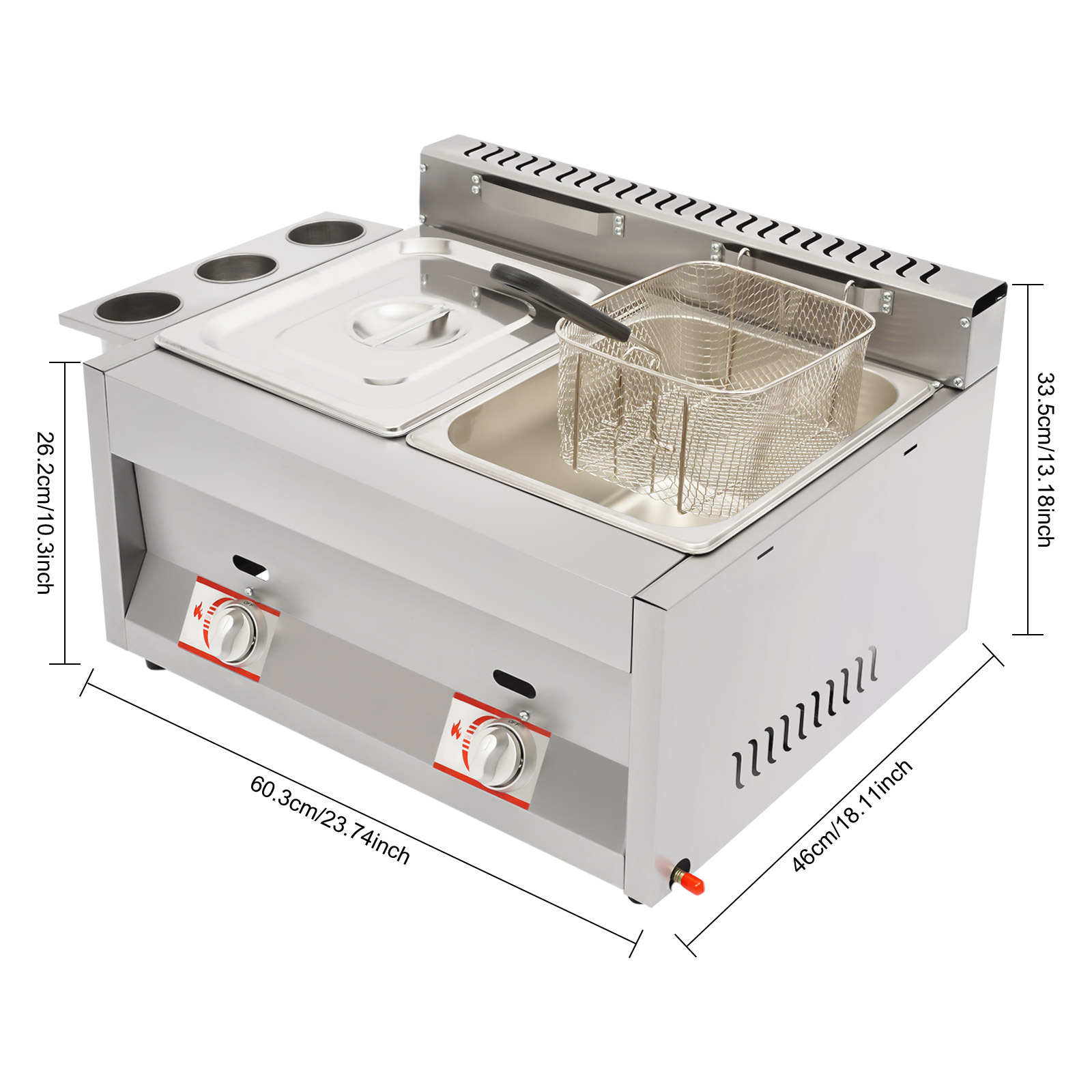 Commercial Deep Fryer 2-Tank 6 - Fast Food With Snacks ulasan dan harga