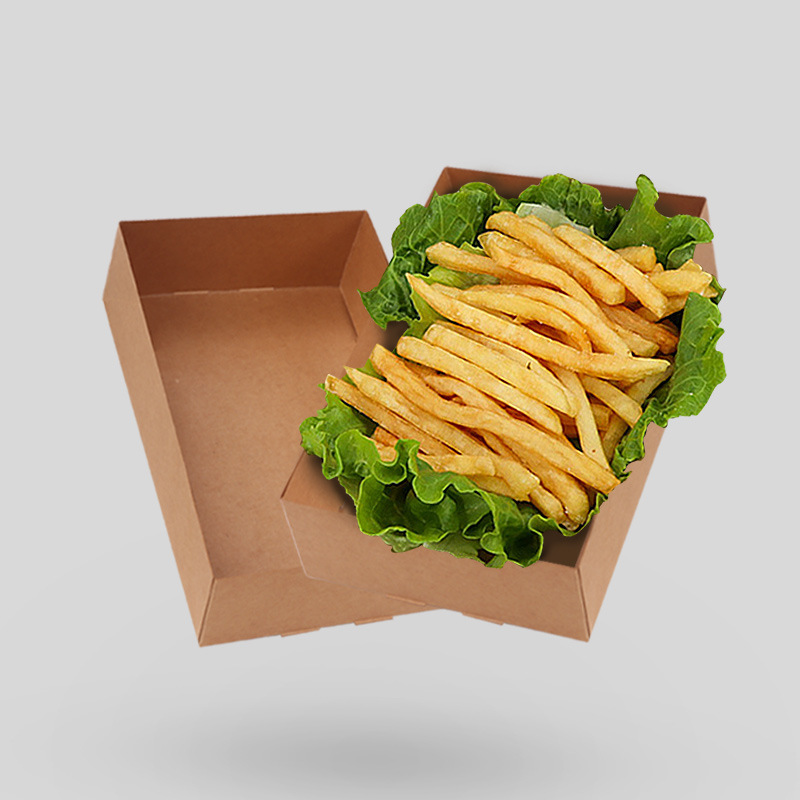 20/50Pcs Kraft Paper Food Tray - Fast Food With Snacks ulasan dan harga
