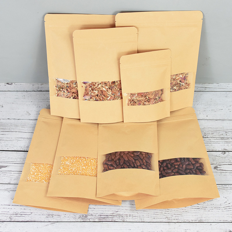 20/50pcs Kraft Paper Zip Lock  - Food Day Snacks ulasan dan harga