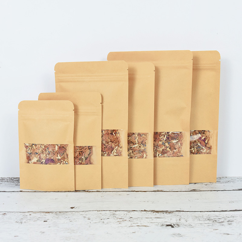 20/50pcs Kraft Paper Zip Lock  - Food Day Snacks ulasan dan harga