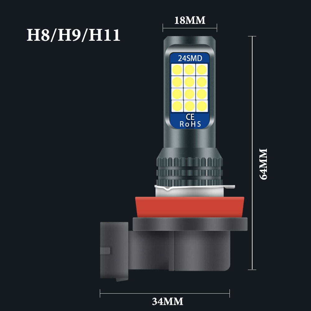 2x Car Fog Lamp H8 H11 H9 LED  - Yellow Food Snacks ulasan dan harga