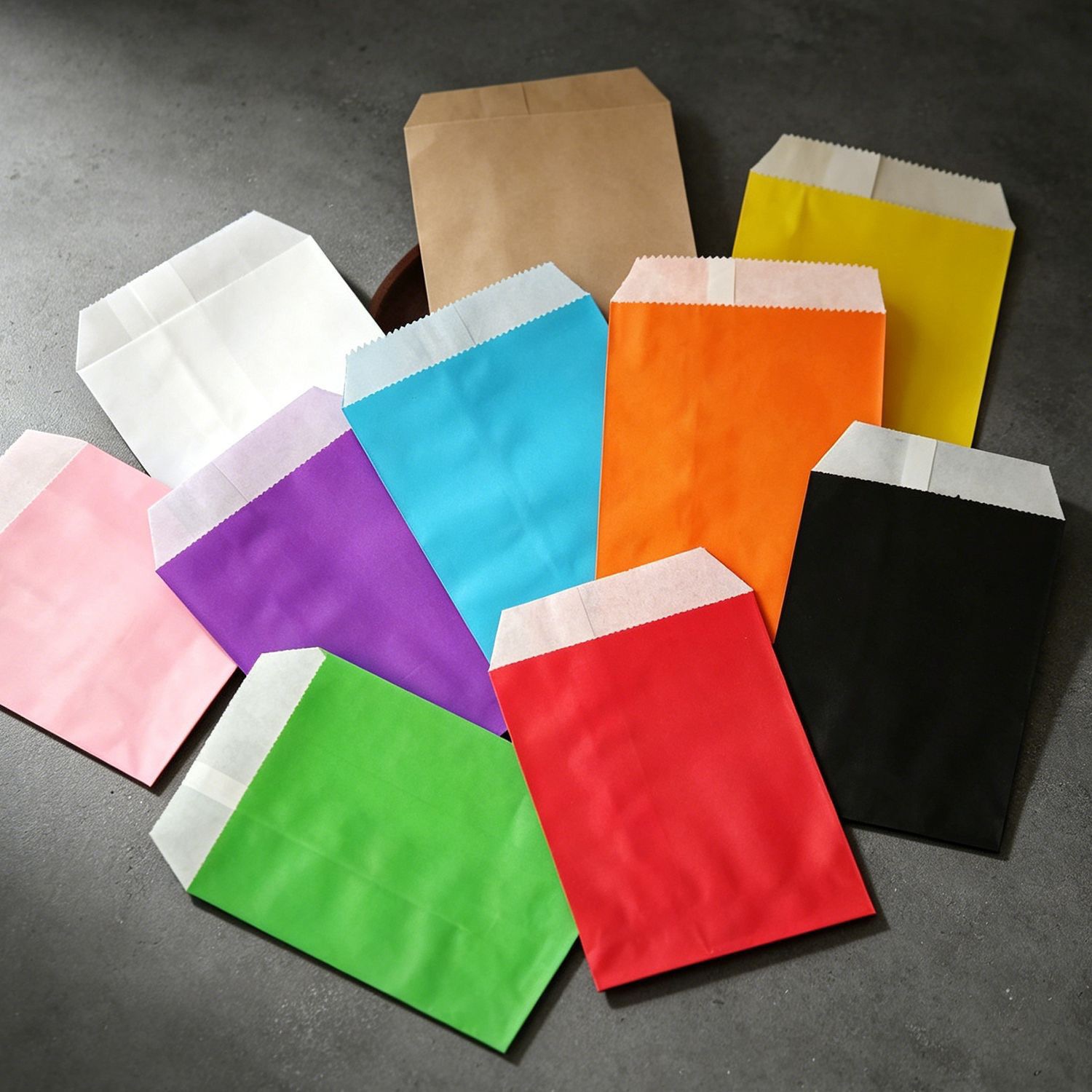 50/100pcs color Gift Kraft Pap - Food Day Snacks ulasan dan harga