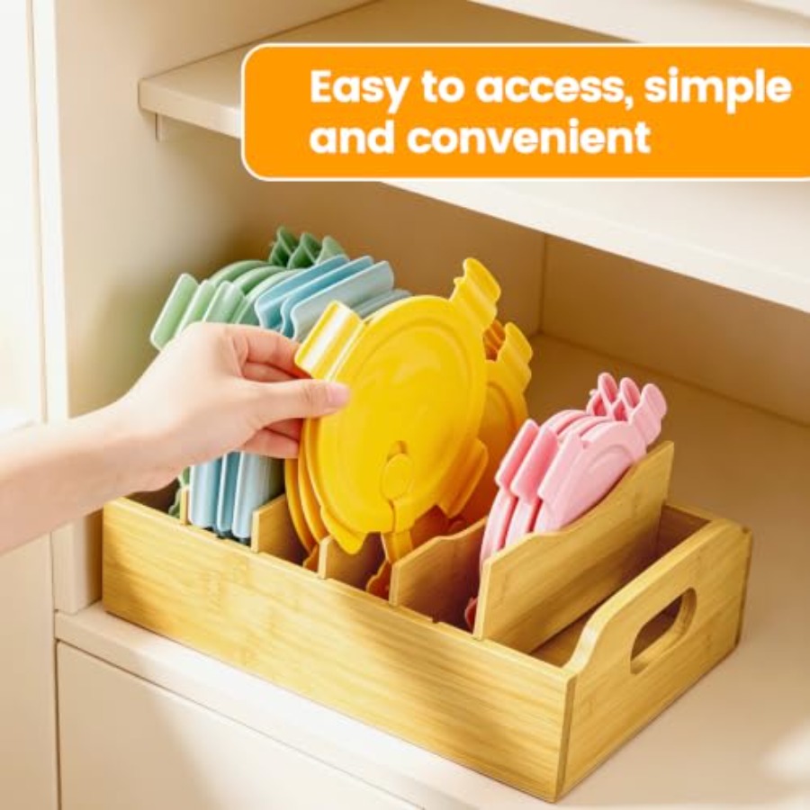 2 Pack Bamboo Lid Organizer, 1 - Food X ulasan dan harga
